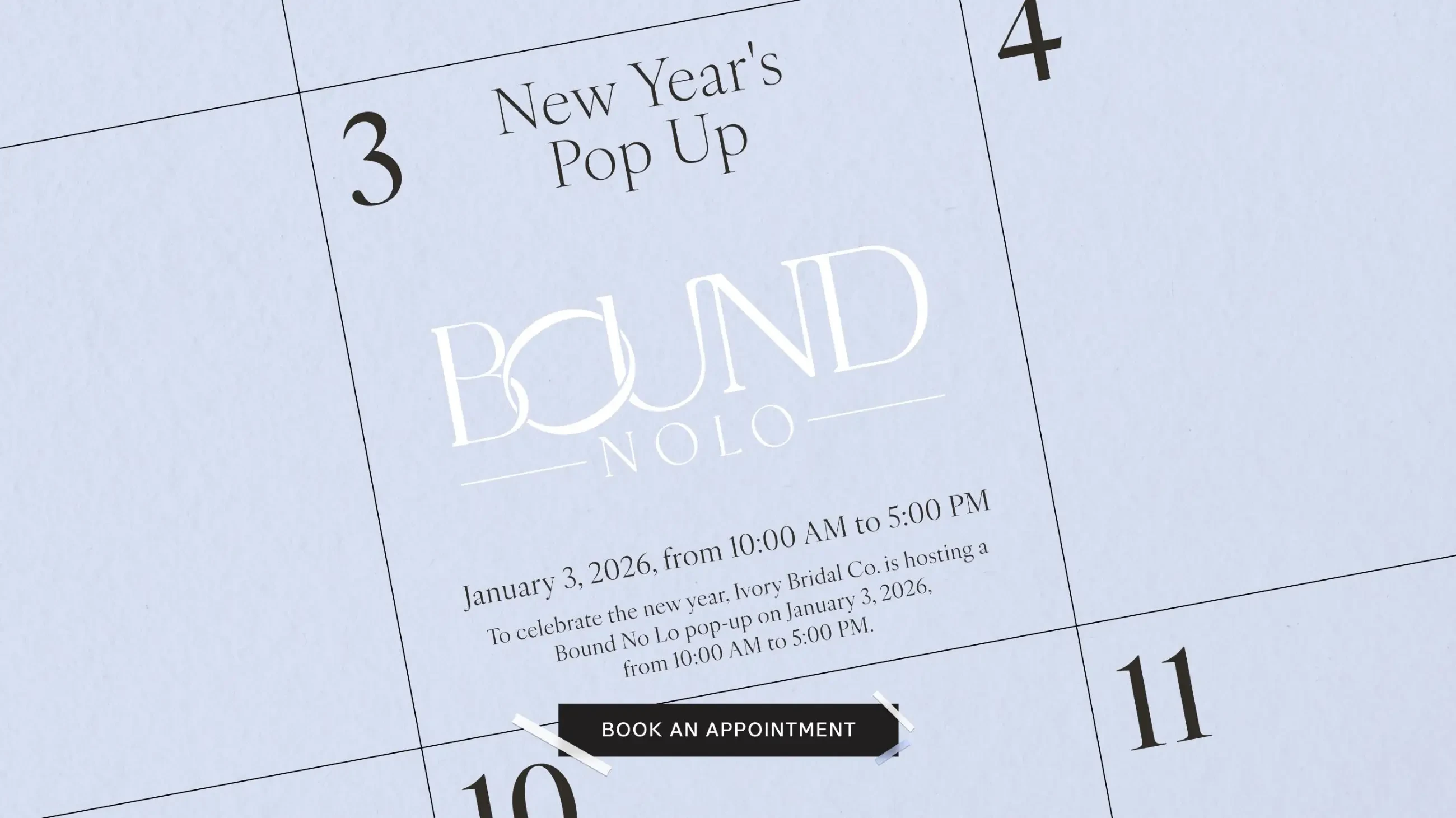 Bound Nolo New Years Pop up